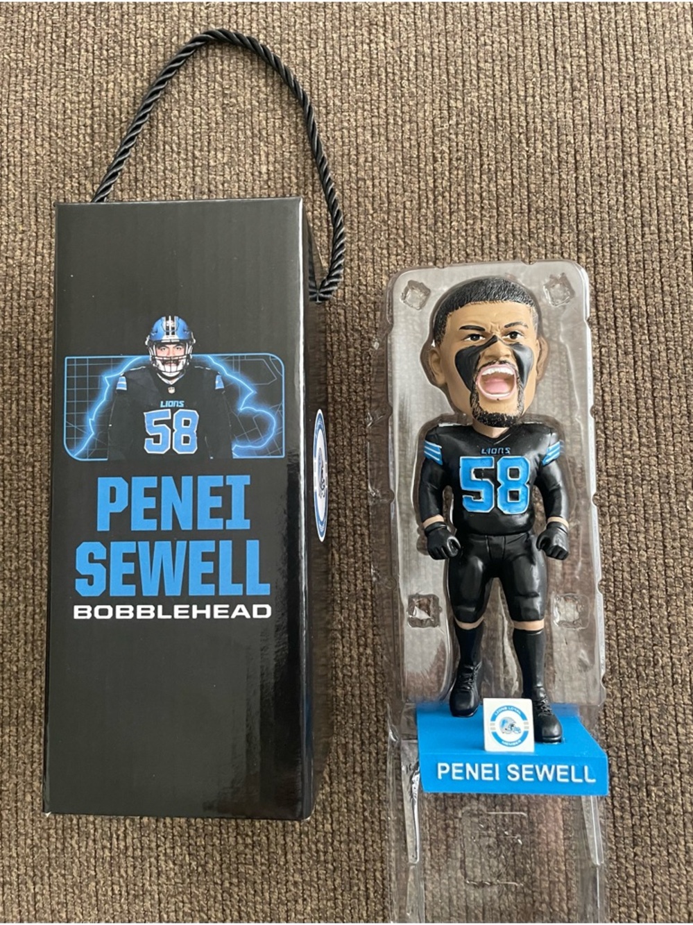 NEW Penei Sewell  - Detroit Lions ~ Season Ticket Holder Exclusive Bobble Head